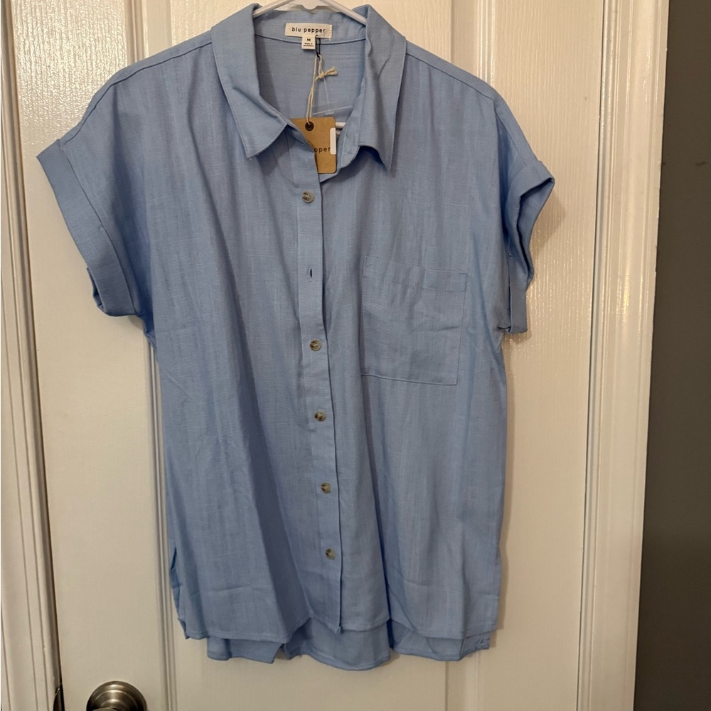 Blu Pepper Sky Blue Women's Blouse